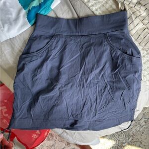 Gray Mini Skirt with Pockets